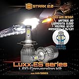[Upgraded] Luxx ES Series - 80W All-in-One 360° LED Kit - Cool White 6000K 6K - Headlights Low and High Beam - 9,000 lm - H4/HB2/9003