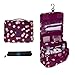 Cocoly Portable Hanging Toiletry Bag Travel Organizer Cosmetic Bag for Women Makeup or Men Shaving Kit with Hanging Hook