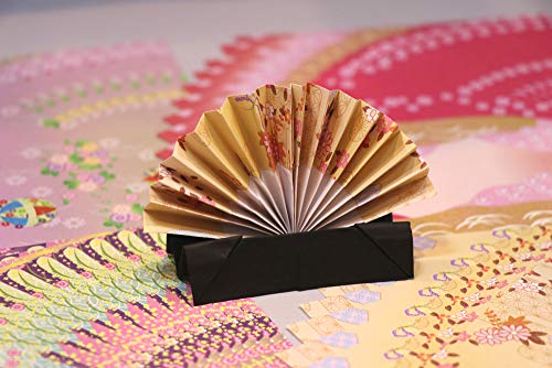 Japanese Origami 5.9inch Fancy Folding Paper Chiyogami 12 Designs 300 Sheets with Origami Box (3 Pack & Box)