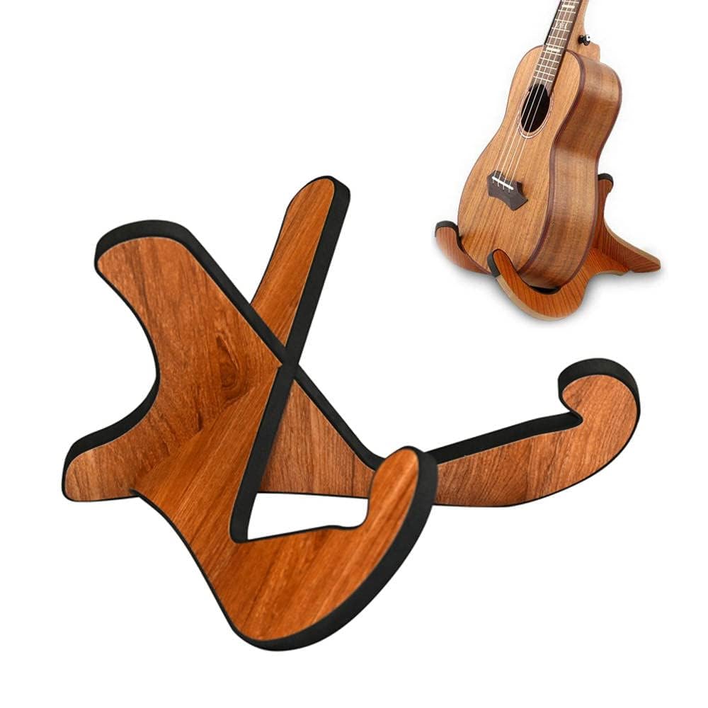Eidoct Guitar Stand Wood Thickened Universal, Folding Wooden Guitar Rack Detachable Musical Instrument Holder for Acoustic Classical Electric Guitars Banjo Bass