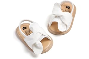 Bellocasa Infant Baby Girls Sandals Summer Open Toe Wedding Princess Dress Shoe Soft Sole Baby Shoes for Newborn Girl