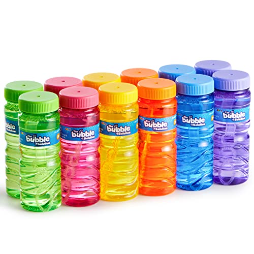 JOYIN 12 Pack Bubble Bottles (4oz Bubbles Solution), Bubbles Party