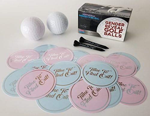 Gender Reveal Exploding Golf Balls Vibrant Pink and Blue Powder + Bonus Custom Golf Tees and Team Stickers | Sex Reveal Party Team Pink (Girl) Team Blue (Boy) (Pink / Blue)