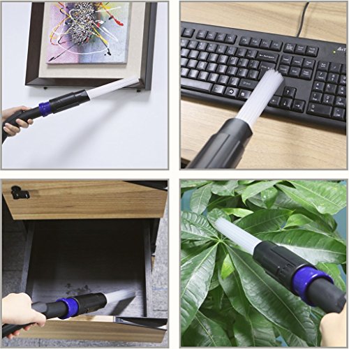 Gatycallaty As Seen On TV 2018 Brush Cleaner Remover Universal Vacuum Attachment-Air Vents/Keyboards/Drawers/car/Tools/Crafts/Jewelry/Plants(Blue) (Blue) - Thumbnail 4