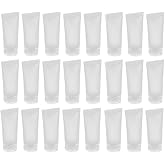 24 Pack 30ml Travel Clear Plastic Squeeze Tubes with Flip Cover &amp; Free Filling Tool, Leak Proof Toiletry Containers
