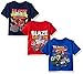 Nickelodeon Boys' Toddler Boys' Blaze and Monster Machines 3 Pack T-Shirt Bundle, Royal/Red/Navy, 5T