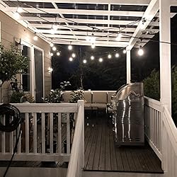 Patio Lights Outdoor String Lights GANA 48FT 2700K