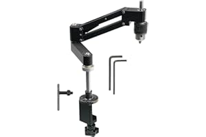 Fenteer Air Tapping Machine Vertical Bracket Universal Aluminum Alloy Colets Threading Machine Arm Collet Tapper Arm