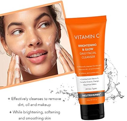 vitamin c brightening and glow daily facial cleanser