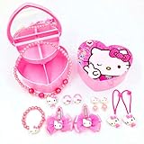 Kerr's Choice ❤Hello Kitty Gifts❤ Hello Kitty Necklace Bracelet and Pink Hair Accessories for Toddlers, Little Girls | Hello Kitty Gift Set Baby Girl | Little Girl Jewelry (Multi)