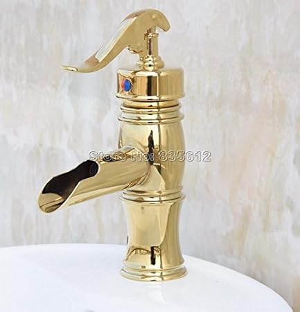 Tougmoo New Water Pump Look Style Gold Color Brass Bathroom