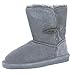 BEARPAW Abigail Shearling Boot (Little Kid/Big Kid),Charcoal,4 M US Little Kid