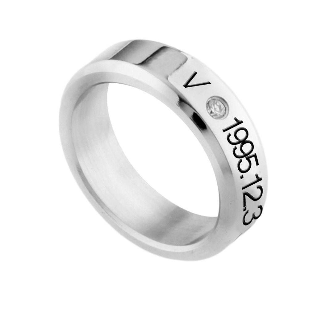 Yuxareen Kpop Bts Bangtan Boys Member Accessories Titanium Birthday Ring Necklace Necklaces Jewellery Umoonproductions Com