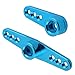 2-Pack HobbyPark Metal Aluminum 25T Servo Horn Steering Arms for 1/10 1/8 Scale RC Trucks Cars Buggies Replacement Upgrade Parts Blue