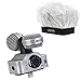 Zoom iQ7 Mid-Side Stereo Recording Microphone Compatible with iOS Lightning Devices with Movo Superior Fitted Nylon Windscreen Bundle