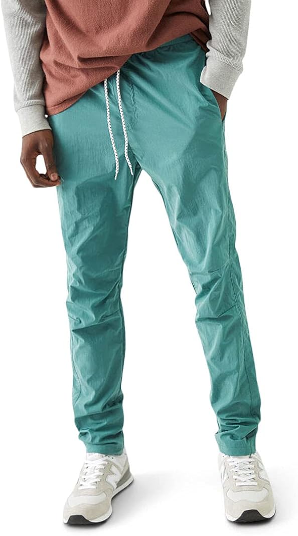 PacSun Men's Rocco Side Panel Windbreaker Pants Spruce Size Large at