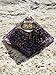 Orgone Amethyst Pyramid with The OM Symbol | Orgonite Energy Generator with Crystal Point & Reiki Energy | Protects and Heals on All Spiritual and Physical Levels | Powerful Meditation tool