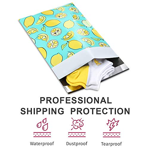 UCGOU Poly Mailers 6x9 Inch Lemon 100 Pack Patterned 1 Shipping Bags