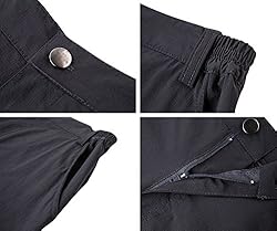 Nonwe Men's Quick Dry Hiking Jogger Pants Black