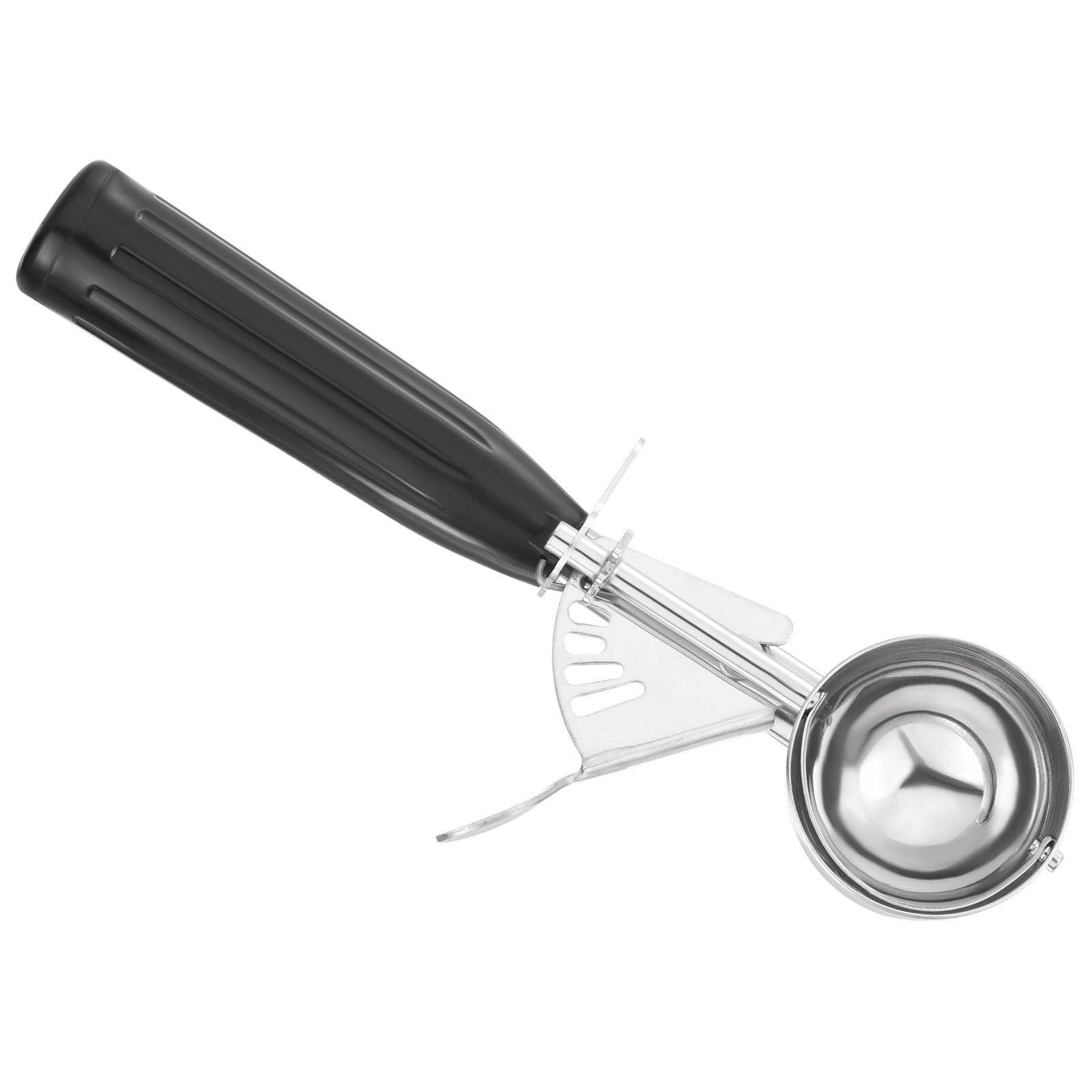 PATIKIL 1 Ounce Ice Cream Scoop with Trigger, Stainless Steel Portion Cookie Scoop with Thumb Trigger for Cookie Dough Cupcake Batter Baking, Black