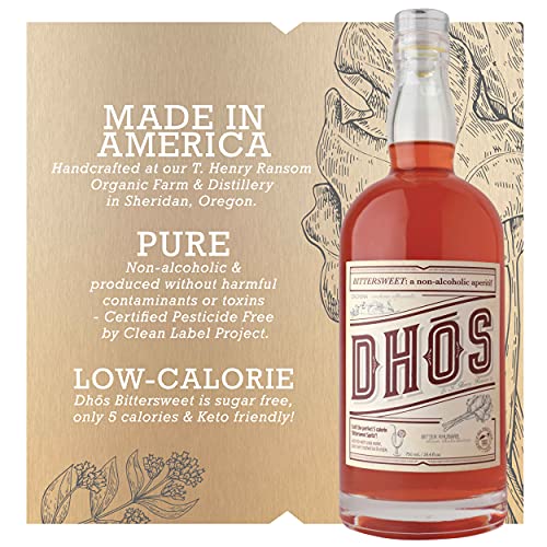 Dhos Bittersweet Handcrafted NonAlcoholic Aperitif With Flavors Of