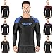 Elite Sports New Item Full Long Sleeve Compression, Mma, Bjj, No Gi, Cross Training Rash Guard, X-Large, Blue