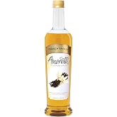 Amoretti - Vanilla Gourmet Syrup 750 ml, Flavor Coffees, Teas, Cocktails, &amp; other Beverages, and Drizzle on Desserts, Gluten Free, GMO/GEO Free, Preservative Free, 94 Servings Per Bottle