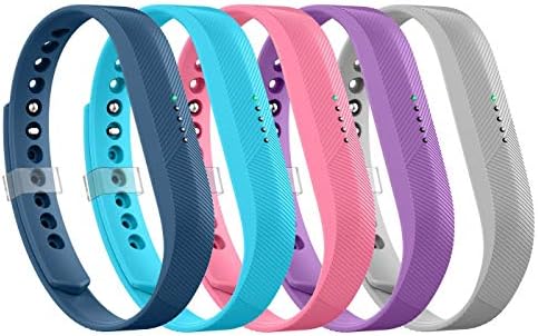 LEEFOX Compatible Fitbit Flex 2 Band, Replacement for Fitbit Flex 2 Accessories Silicon Wristbands w/Fastener Clasp Fitness Strap for Original Fitbit Flex 2, No Tracker