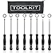 HOOAI 8 Pcs Carburetor Adjusting Tool Kit with Carrying Case for Common 2 Cycle Carburator Engine