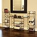 Seville Classics Iron Slat Tower Shelving, 3-Tier (Pewter)