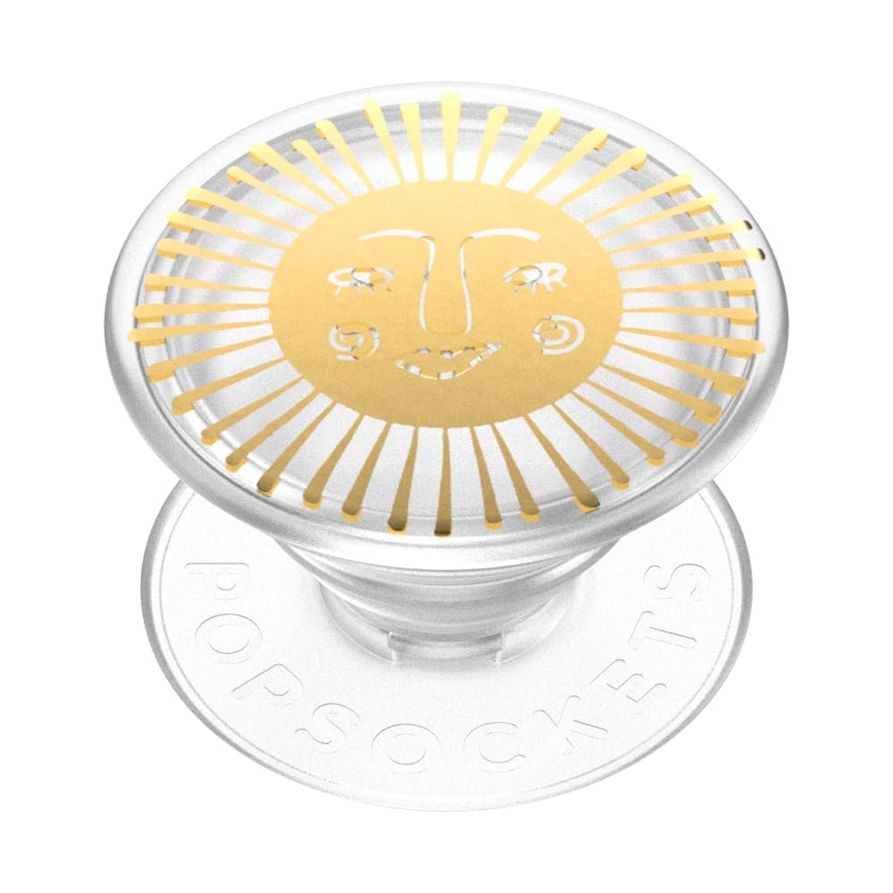 PopSockets Adhesive Phone Grip, Holder, Phone Stand, Yellow - Sun Goddess