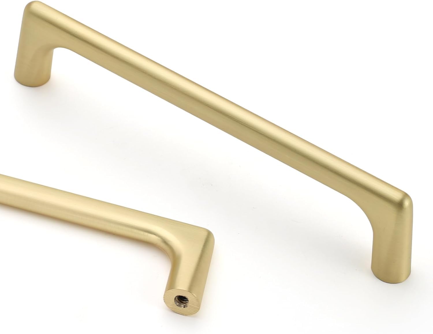 9BUILD 10 Pack 128mm Brushed Gold Cabinet Handles - Kitchen Cupboard and Drawer Pulls - Zinc Alloy Wardrobe Door Handle