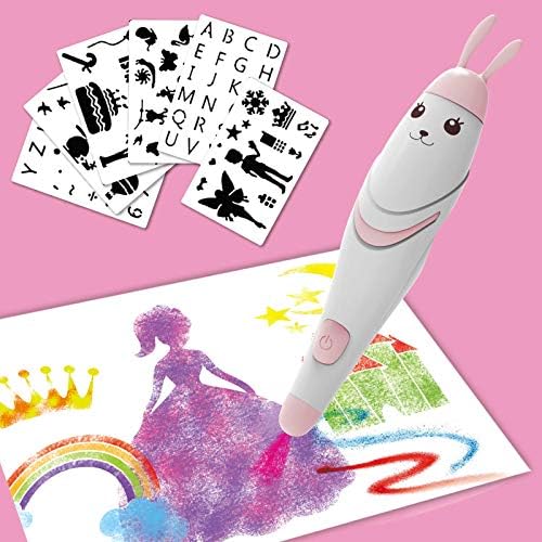 Gemgucar Watercolor Pen Set Electrical Airbrush Spray Artwork Pen Colored Markers for teenagers Portray Pens Water Coloring Drawing Magic Pen Instructional Toy Reward for Youngsters (Pink)