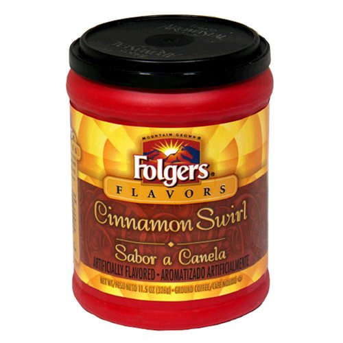 Folgers Flavors Cinnamon Swirl Ground Coffee, 11.5 Ounce (Pack of 6)
