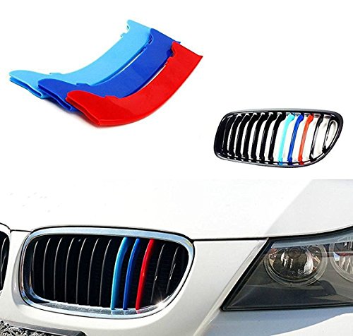 9 MOON Grille Insert Trims For BMW E90 E91 LCI 3 Series Front Center Kidney Grilles (12 Beams)