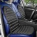Zento Deals 2pc. Black Heated Car Seat Cushion with 1 Integrated Plug Adjustable Temperature Heating Pad Pain Reliever 12V- New Upgraded Version for 2019, Safer Nonflammable UL Wiring