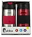 Bubba HERO Grip Stainless Steel Travel Mugs, 12 oz, SS/Cranberry & Cranberry/Black, 2-Pack