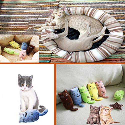 Katzenminze Spielzeug, 3 Stück Haustier Katzenminze Zähne Kauen Spielzeug, Interaktive Katze Plüschtiere Spielzeug zum Kauen,Reduzieren Sie die Einsamkeit von Haustieren, mit Frei Katzenminze Mäuse – Bild 8