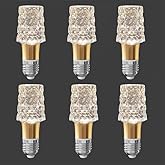 6pcs Acrylic Decorative E26 LED Light Bulbs 5w Equivalent 30 watt, Unique Fancy Light Bulb Warm White 4000k,Non-dimmable Lightbulbs for Living Room Dining Room,150 Lumens(B014-Warm white-4000k, 6pcs)
