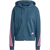 adidas womens Future Icon Three Stripes Full-zip Hoodie