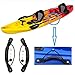 Anndason 2 Pcs Kayak Deck Fishing Boat Rod Holders and Cap Cover,and 2 Pcs Kayak Canoe Boat Side Mount Carry Handles and Hardwares