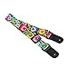 CLOUDMUSIC Tenor Concert Soprano Baritone Ukulele Strap Coloful Floral Pattern Straps With 2 Buttons For Adult Size And Kids Peacock Flowers In Black