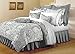 Mellanni King Sheets Set - 4 PC Iconic Collection Bedding - Hotel Luxury, Extra Soft, Cooling Bed Sheets - Wrinkle, Fade, Stain Resistant (King, Paisley Gray)