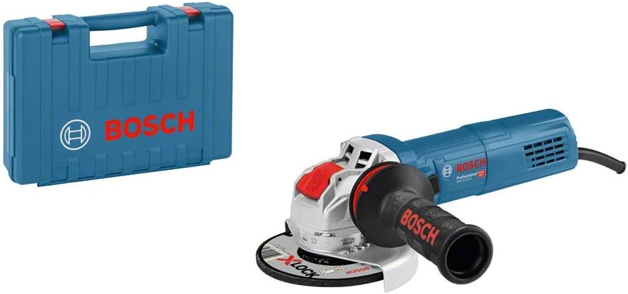 Bosch Professional Corded Angle Grinder GWX 9-115 S (110 V, incl. Auxiliary Handle, Protection Guard), Blue