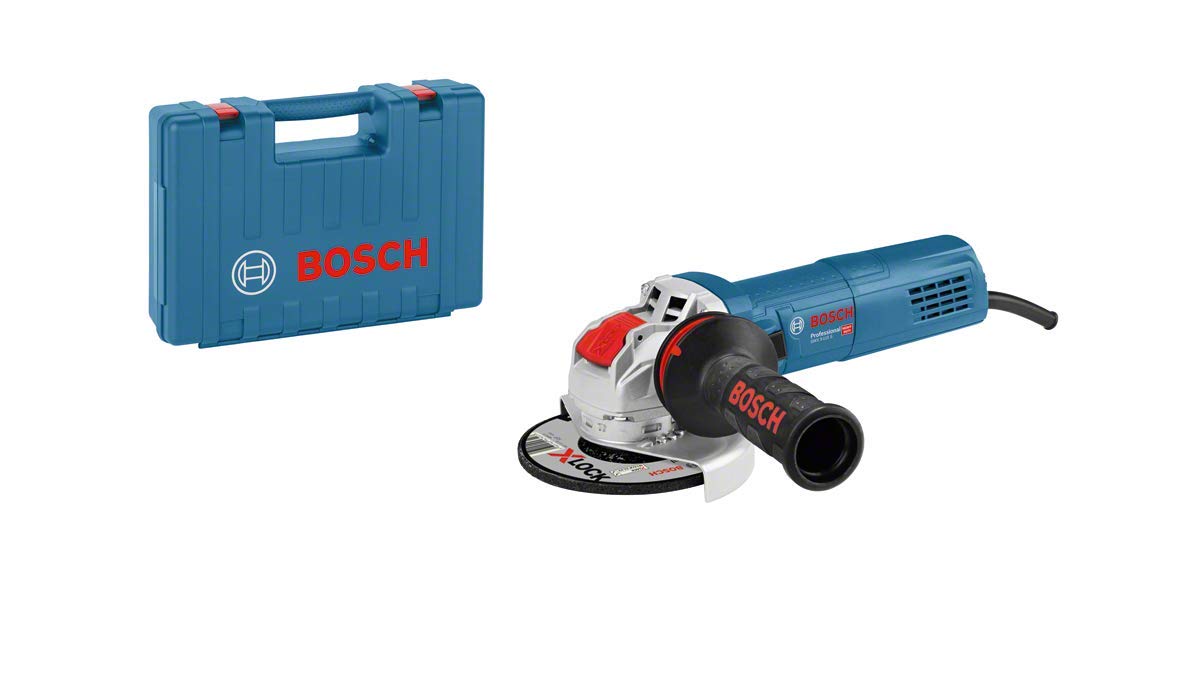 Bosch Professional Corded Angle Grinder GWX 9-115 S (110 V, incl. Auxiliary Handle, Protection Guard)