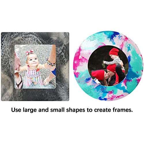 Funshowcase Coaster Resin Epoxy Silicone Molds 7-in-Set