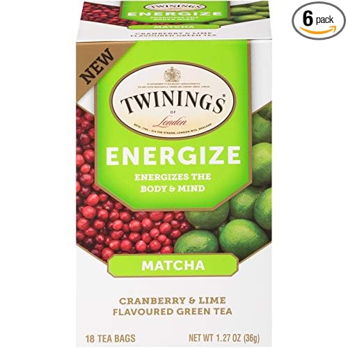 Twinings Of London Daily Wellness Tea Energize Body Mind Matcha Cranberry Lime Flavored Green Tea 18 Count Pack Of 6