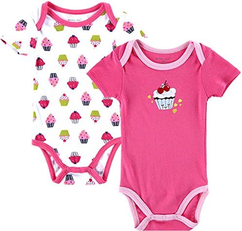 BYBU Baby Shorts Sleeve Bodysuit 2-Pack (Organic Cotton) As picture 0-3 Months