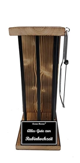 Alles Gute zur Rubinhochzeit - Die Eiserne Reserve ® Black Edition Rohling Größe M incl. Säge zum zersägen der Stäbe - Die au