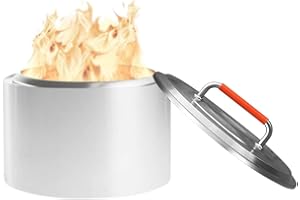 CANDANA Fire Pit Cover Lid for Solo Stove Yukon 27 Inch, 304 Stainless Steel Lid with Heat Resistant Handle for Yukon Stove 27" for Outdoor Fire Pits and Camping Accessories